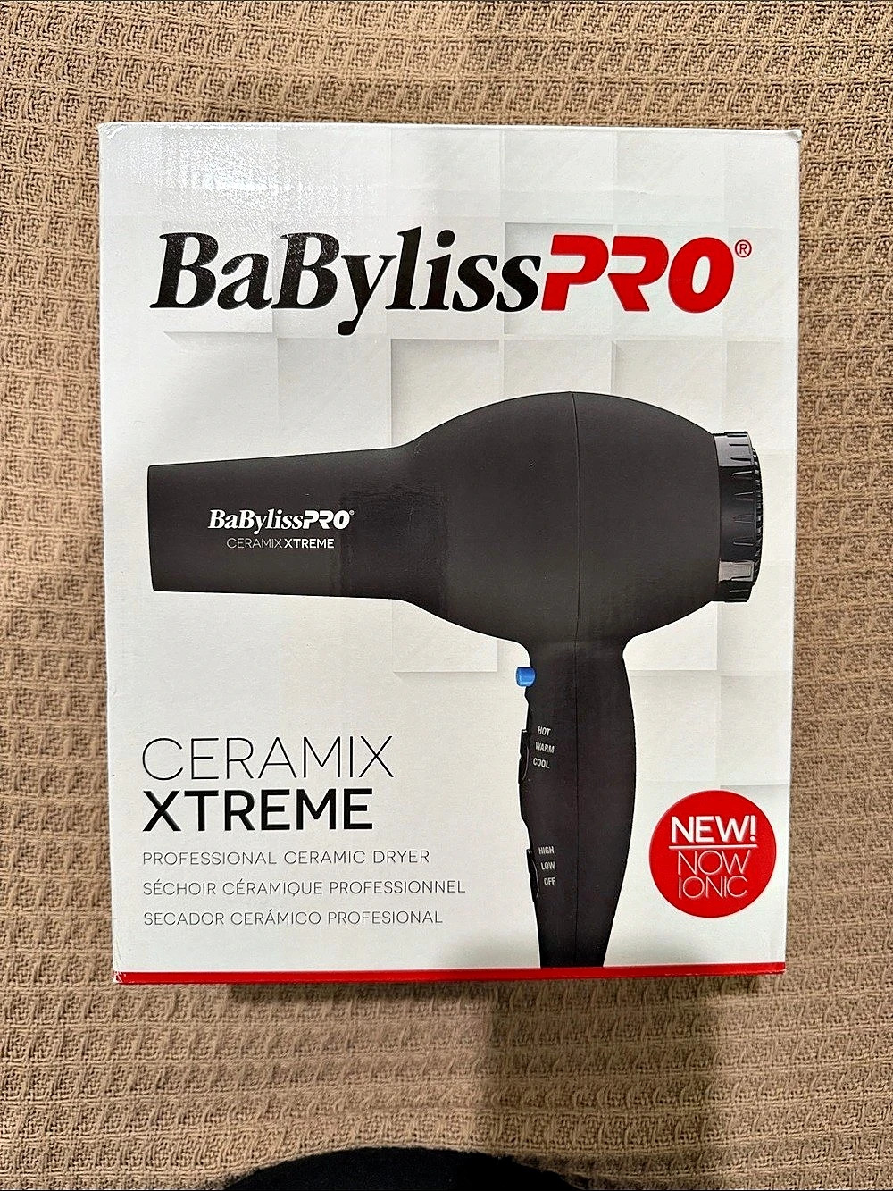 BaBylissPRO Ceramix Xtreme Professional Ceramic Dryer Black NIB